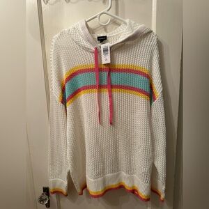 NWT Torrid Pointelle Striped Hoodie